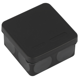 Распаячная коробка ЭРА KOR-80-80-40-9g-2MP-B двухкомпонентная HF стойкая к УФ 80х80х40мм черная прямой монтаж IP67