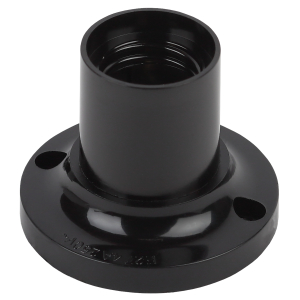 Патрон ЭРА Е27 потолочный бакелит, черный