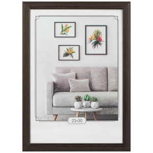 Фоторамка Image Art С22 МДФ универсальная 21х30 цвет венге вставка прозрачный пластик