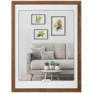 Фоторамка Image Art С22 МДФ универсальная 30х40 цвет мокко вставка прозрачный пластик