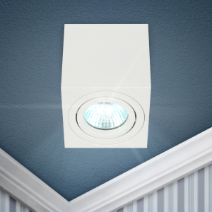 Светильник накладной ЭРА OL22 WH под лампу MR16 GU10 поворотный белый