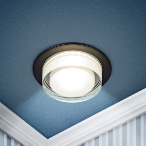 Светильник встраиваемый декоративный ЭРА DK107 BK под лампу MR16 GU5.3 черный