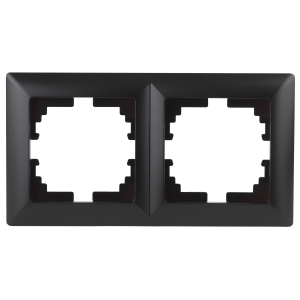 Рамка для розеток и выключателей Intro Solo 4-502-05 на 2 поста, СУ, антрацит