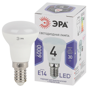 Лампа светодиодная ЭРА STD LED R39-4W-860-E14 4Вт рефлектор холодный дневной свет Е14