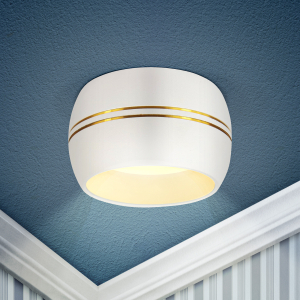 Светильник накладной ЭРА OL13 GX53 WH/GD под лампу GX53 белый/золото