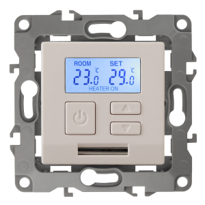 12-4111-02 ЭРА Терморегулятор универс. 230В-Imax16А, IP20, Эра12, слоновая кость (6/60/1200)