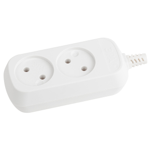 Колодка ЭРА KX-2 2 розетки без зазeмления белая