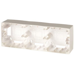 12-6103-04 ЭРА Коробка наклад. монтажа 3 поста, Эра12, шампань (5/50/600)