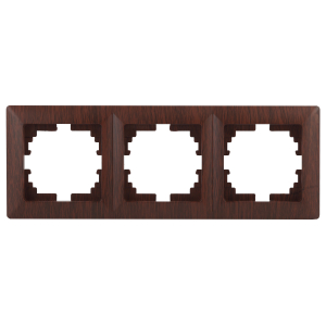 Рамка для розеток и выключателей Intro Solo 4-503-10 на 3 поста, СУ, венге