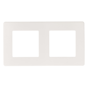 Рамка для розеток и выключателей ЭРА Серия 12 12-5102-01 на 2 поста, Сатин, белый
