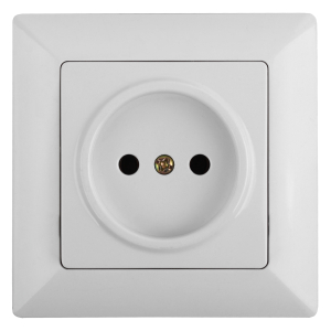 Розетка Intro Solo 4-201-01 без заземления 2P 16А-250В IP20 СУ белый