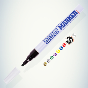 207860 MunHwa Маркер-краска PAINT MARKER SLIM, ЧЕРНАЯ 2мм (SPM-01) (12/576/28800)