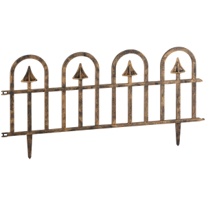 GAZS-5026 GREEN APPLE Заборчик садовый, 4 секции, раз-р секции 50*26cм, общ. длина 2 м, пластик (12/144)