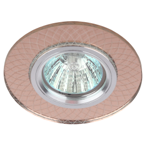 Светильник встраиваемый cо светодиодной подсветкой ЭРА DK LD43 TEA 3D под лампу MR16 GU5.3 белый/оранжевый