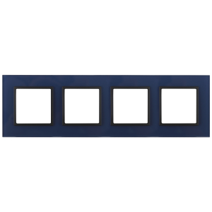 14-5104-29 ЭРА Рамка на 4 поста, стекло, Эра Elegance, синий+антр (5/25/900)