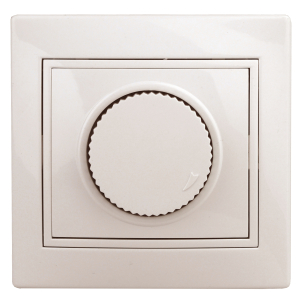 Светорегулятор Intro Plano 1-401-02 (диммер) поворотный, 600Вт 230В, IP20, СУ, Plano, слоновая кость