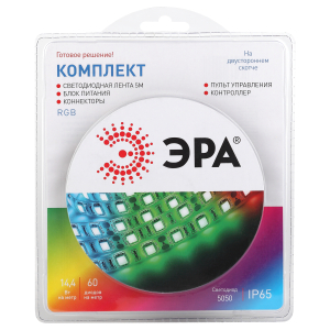 Комплект светодиодной ленты ЭРА 5050kit-14,4-60-12-IP65-RGB-5m 