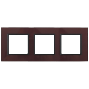 14-5103-25 ЭРА Рамка на 3 поста, стекло, Эра Elegance, бордо+антр (5/25/900)