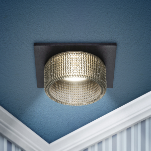 Светильник встраиваемый декоративный ЭРА DK110 BK/GR под лампу MR16 GU5.3 черный/серый