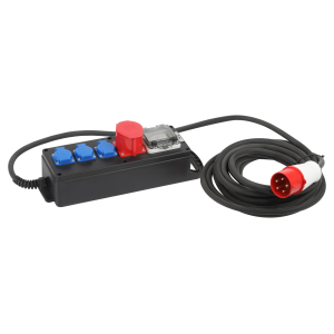 Удлинитель силовой ЭРА IND380-SF-4e-5x4-20m-IP44 380В на каучуковой колодке 4 розетки 1xCEE 5P/3xSCHUKO 20м КГ 5х4