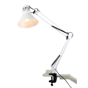 Настольный светильник ЭРА N-121-E27-40W-W на струбцине белый