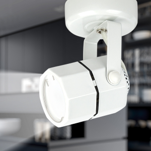 Светильник настенно-потолочный спот ЭРА OL2 GU10 WH под лампу MR16 GU10 белый