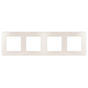 Рамка для розеток и выключателей ЭРА Серия 12 12-5104-15 на 4 поста, Сатин, перламутр