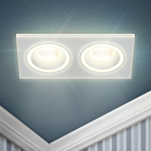 Светильник встраиваемый декоративный ЭРА DK92 WH под лампу MR16 GU5.3 белый