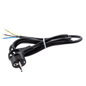 Шнур сетевой с вилкой ЭРА  U-3x1,5-2m-B с заземлением 2м ПВС 3x1,5мм2 черный