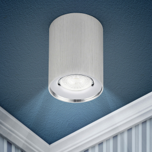 Светильник настенно-потолочный спот ЭРА OL1 GU10 SL/CH под лампу MR16/GU10 серебро/хром IP20