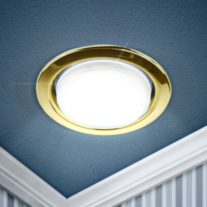 Светильник встраиваемый ЭРА KL35 GD-10 /1 под лампу GX53 золото набор 10 шт