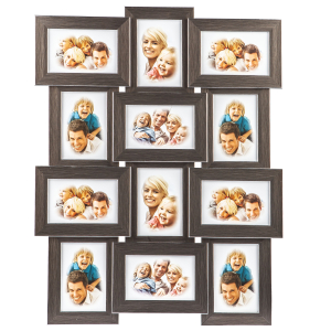 Фоторамка Image Art  PL82-12 пластиковая мультирамка размер фото 10х15 цвет сталь рамка на 12 фото