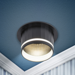 Светильник встраиваемый декоративный ЭРА DK111 BK под лампу MR16 GU5.3 черный