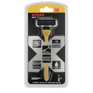 Бритвенная система Kodak MAX Prem Razor 5 мужская 5 лезвий 4 сменные кассеты (12/48/1008)