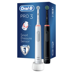 Набор электрических зубных щеток ORAL-B Pro 3 (3900) Duo/D505.523.3H Черная+Белая 3 режима тип 3772