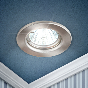 Светильник встраиваемый штампованный ЭРА ST1 SN под лампу MR16 GU5.3 сатин никель