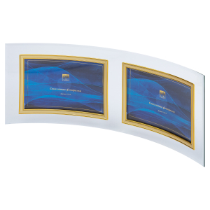 GT 214/-G горизонтальная гнутая двойная , золото 10х15 (12/24/288)