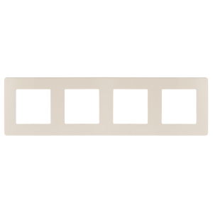 Рамка для розеток и выключателей ЭРА Серия 12 12-5104-02 на 4 поста, Сатин, слоновая кость