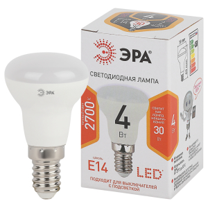 Лампа светодиодная ЭРА STD LED R39-4W-827-E14 4Вт рефлектор теплый белый свeт Е14
