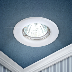 Светильник встраиваемый штампованный ЭРА ST1 WH под лампу MR16 GU5.3 белый