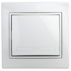 Переключатель Intro Plano 1-108-01 промежуточный, 10А-250В, IP20, СУ, белый