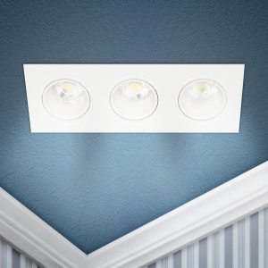 Светильник встраиваемый декоративный ЭРА KL90-3 WH под лампу MR16 GU5.3 белый пластиковый