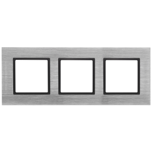 14-5203-41 ЭРА Рамка на 3 поста, металл, Эра Elegance, сталь+антр (5/25/750)