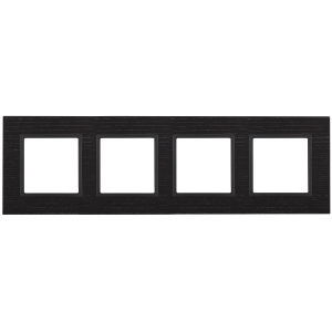 14-5304-05 ЭРА Рамка на 4 поста, дерево, Эра Elegance, чёрн.дерево+антр (5/25/900)