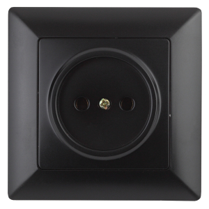 Розетка Intro Solo 4-201-05 без заземления 2P 16А-250В IP20 СУ антрацит