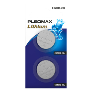 Батарейки Pleomax CR2016-2BL Lithium (60/240/43200)