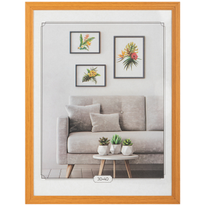 Фоторамка Image Art С22 МДФ универсальная 30х40 цвет янтарь вставка прозрачный пластик