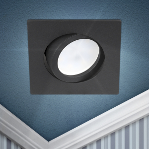 Светильник встраиваемый алюминиевый ЭРА KL87 BK под лампу MR16 GU5.3 черный