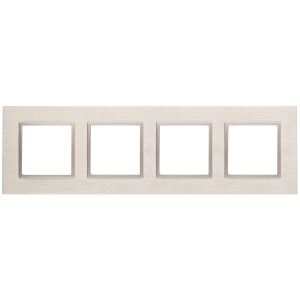 14-5204-04 ЭРА Рамка на 4 поста, металл, Эра Elegance, шампань+шамп (5/25/900)