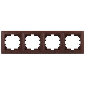 Рамка для розеток и выключателей Intro Solo 4-504-10 на 4 поста, СУ, венге